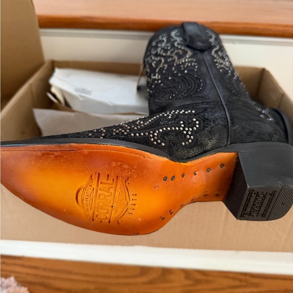 Corral Boots Women's Western Boot, Embellished with Rhinestones, Black, 7.5 New - Picture 5 of 6